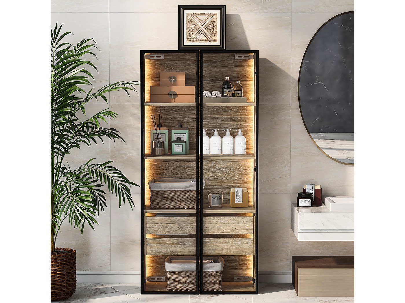 Bacinella Catino In Plastica Tondo Blu 30l 48x47x19cm 103025