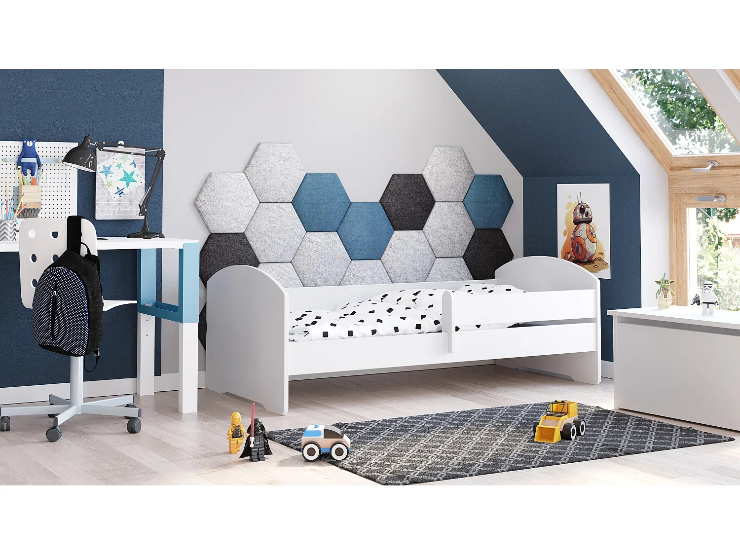 Kinderbett LUK KSB001 85x164x63 Weiß