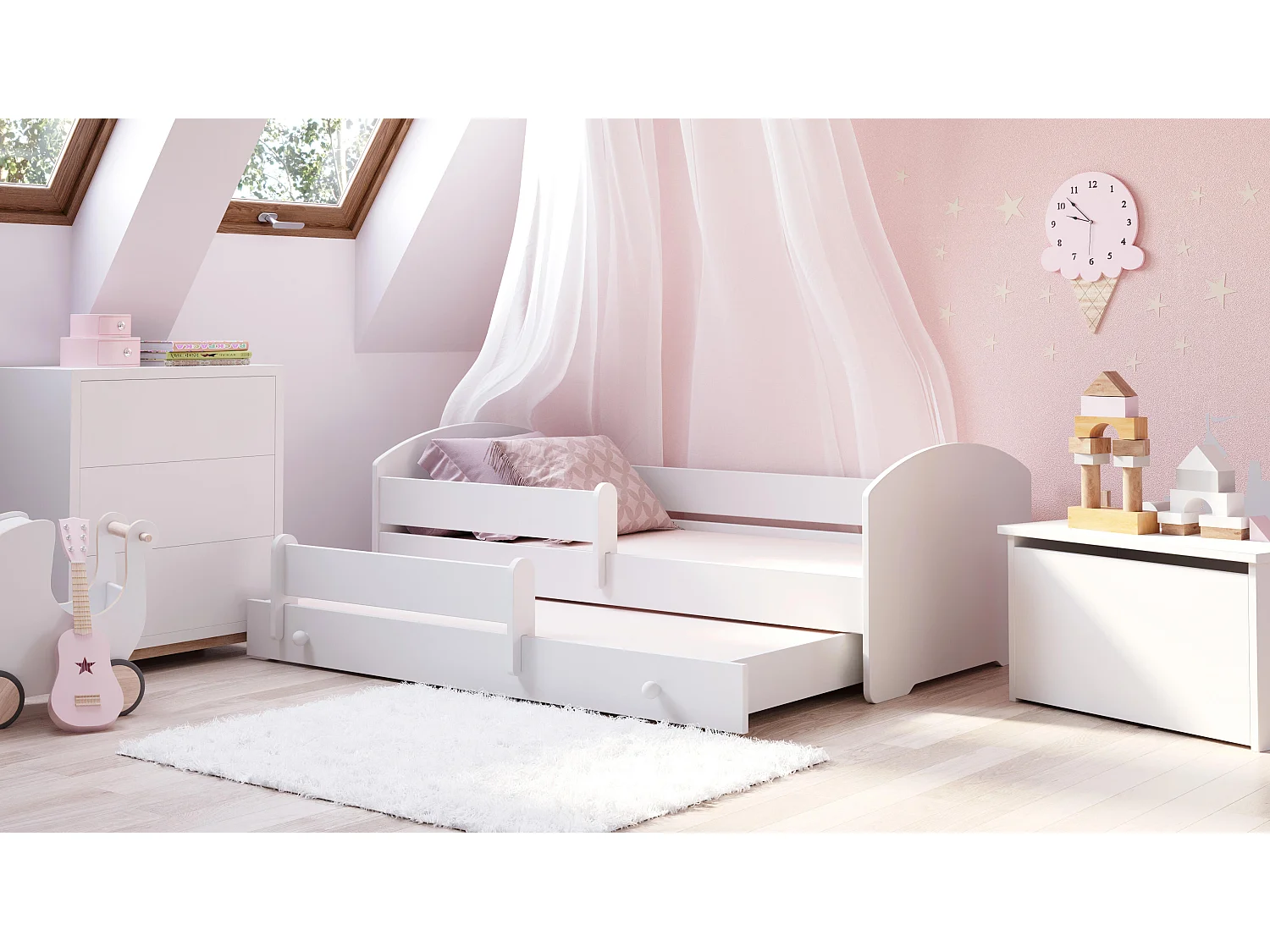 Bed LUK KSB001 85x164x63 Wit