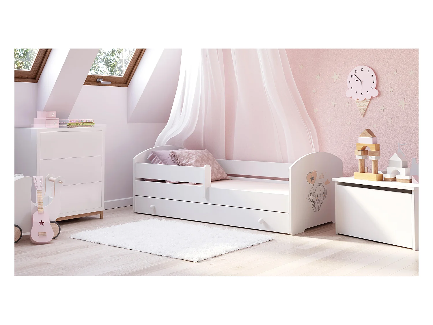 Lit Enfant LUK KSB001 85x164x63 Blanc