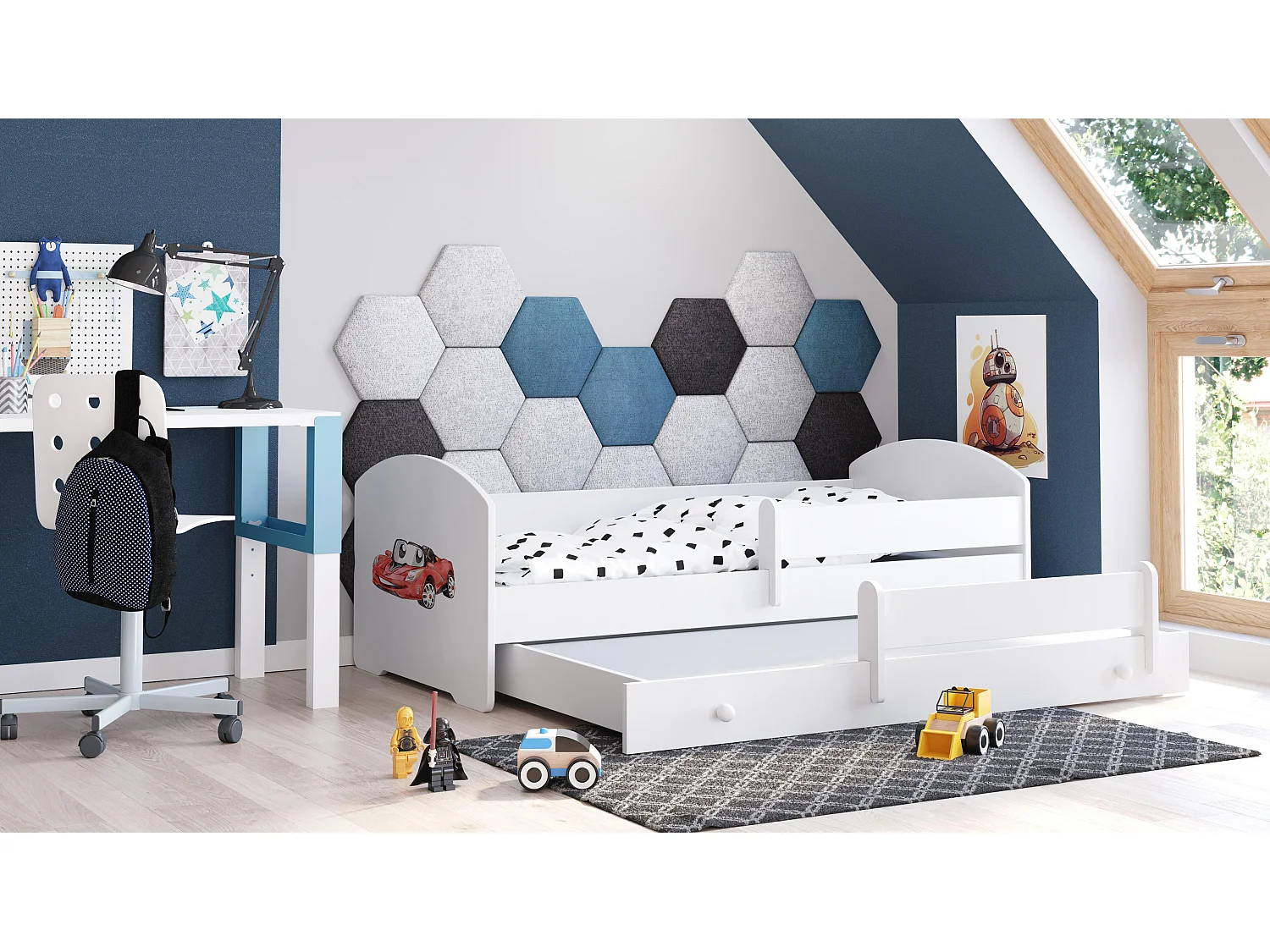 Letto Singolo LUK KSB001 85x164x63 Bianco