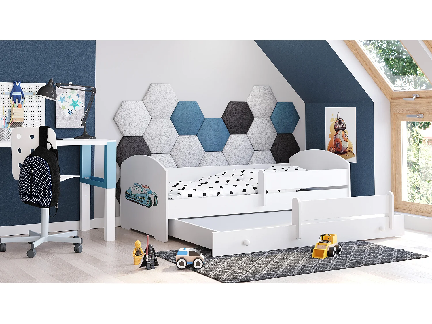 Letto Singolo LUK KSB001 85x164x63 Bianco