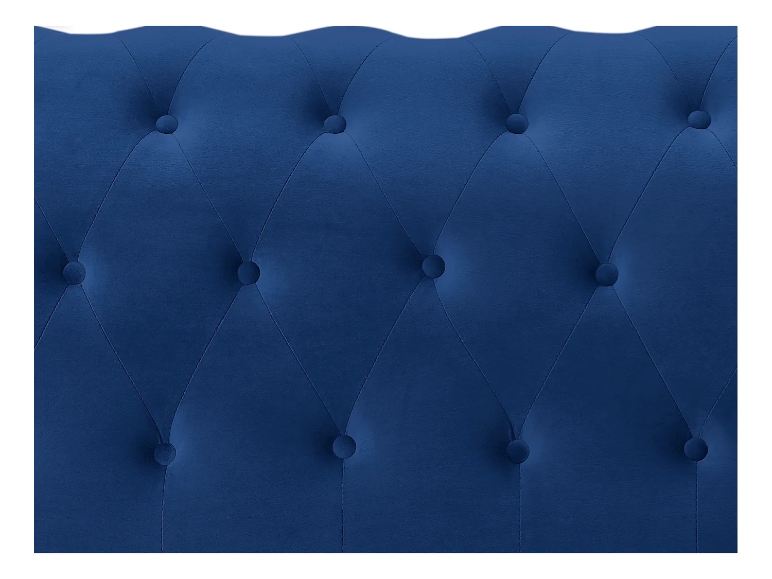 Letto Chesterfield 160 x 200 cm Velluto Blu reale + Materasso - TONGERLA