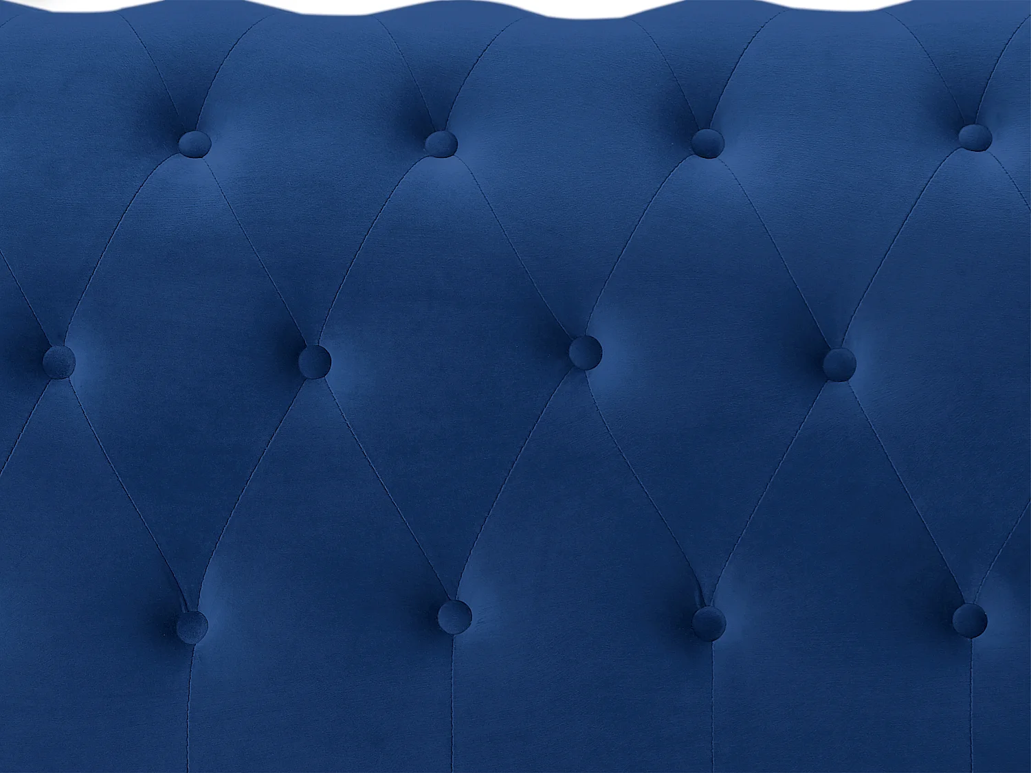 Letto Chesterfield 180 x 200 cm Velluto Blu reale + Materasso - TONGERLA