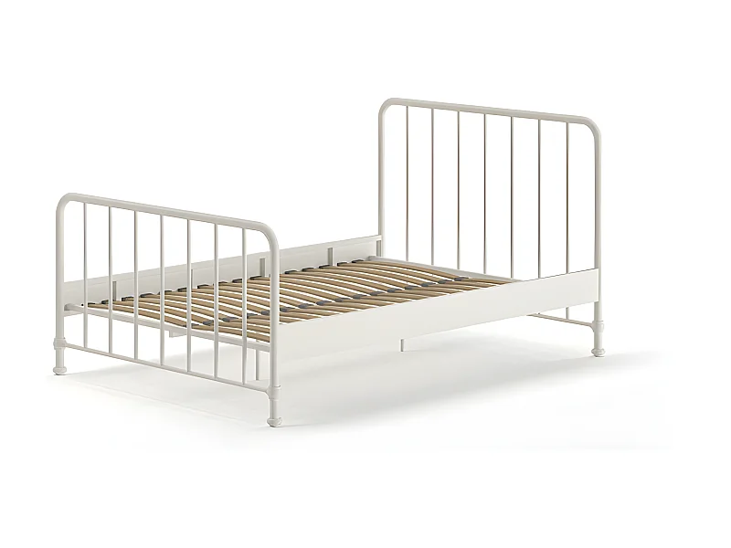 Estrutura cama BRONXX BF009 140x200 cm Branco