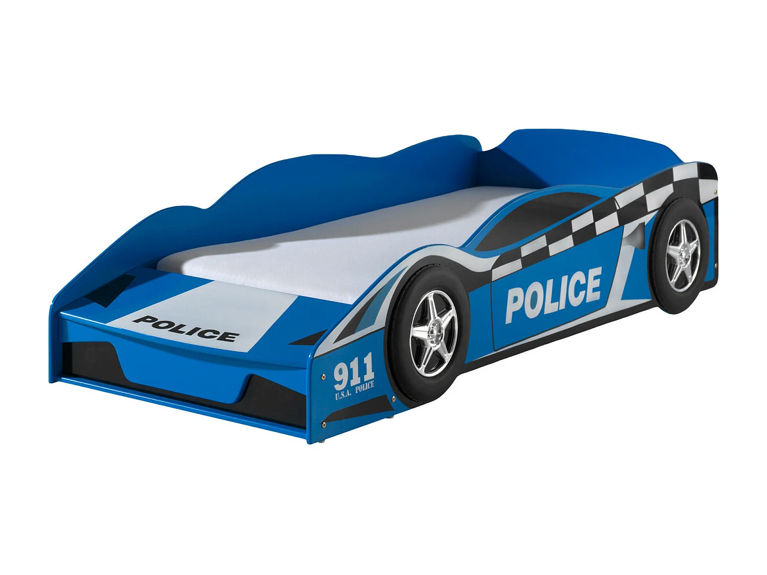 Cama de solteiro infantil AUTO KSB015 70x140 cm Azul