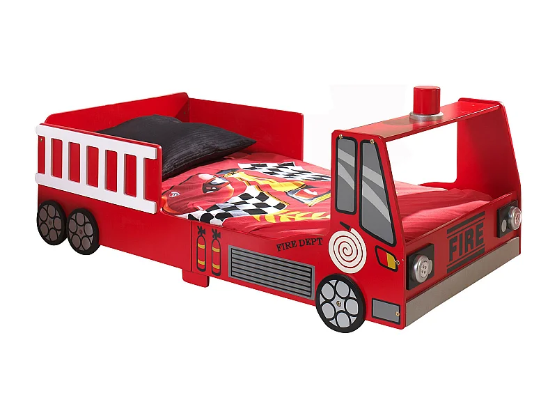 Lit Enfant AUTO KSB015 77x147x61 Rouge