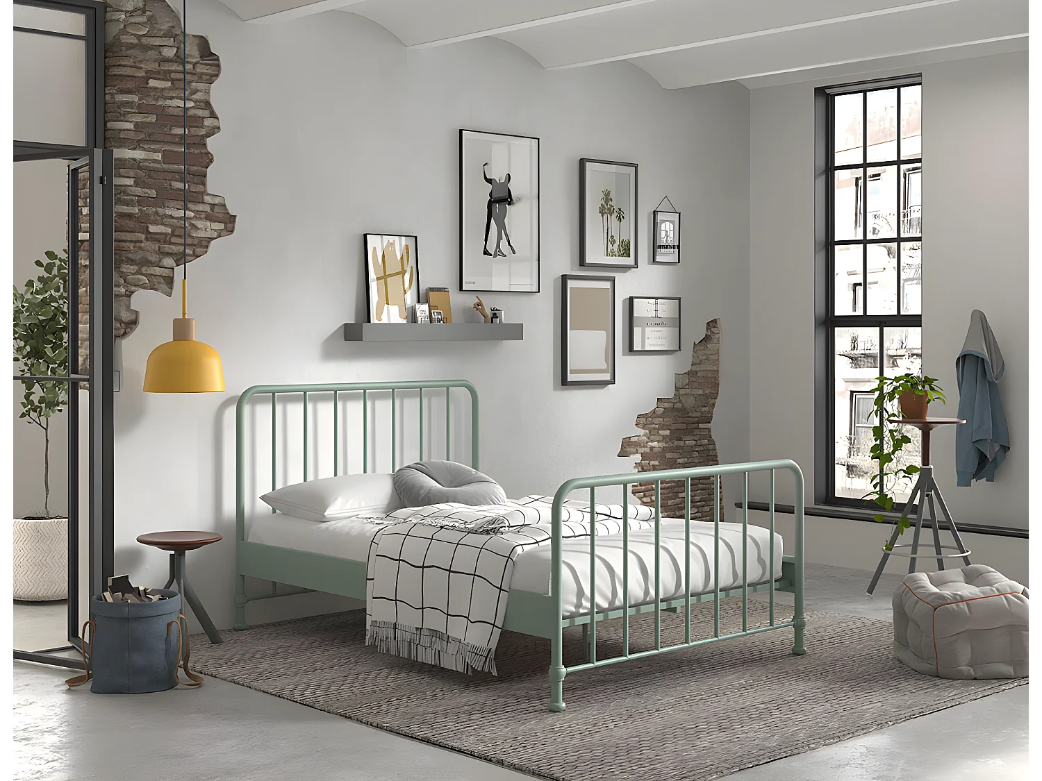 Bed BRONXX BF009 140x200 cm Groen