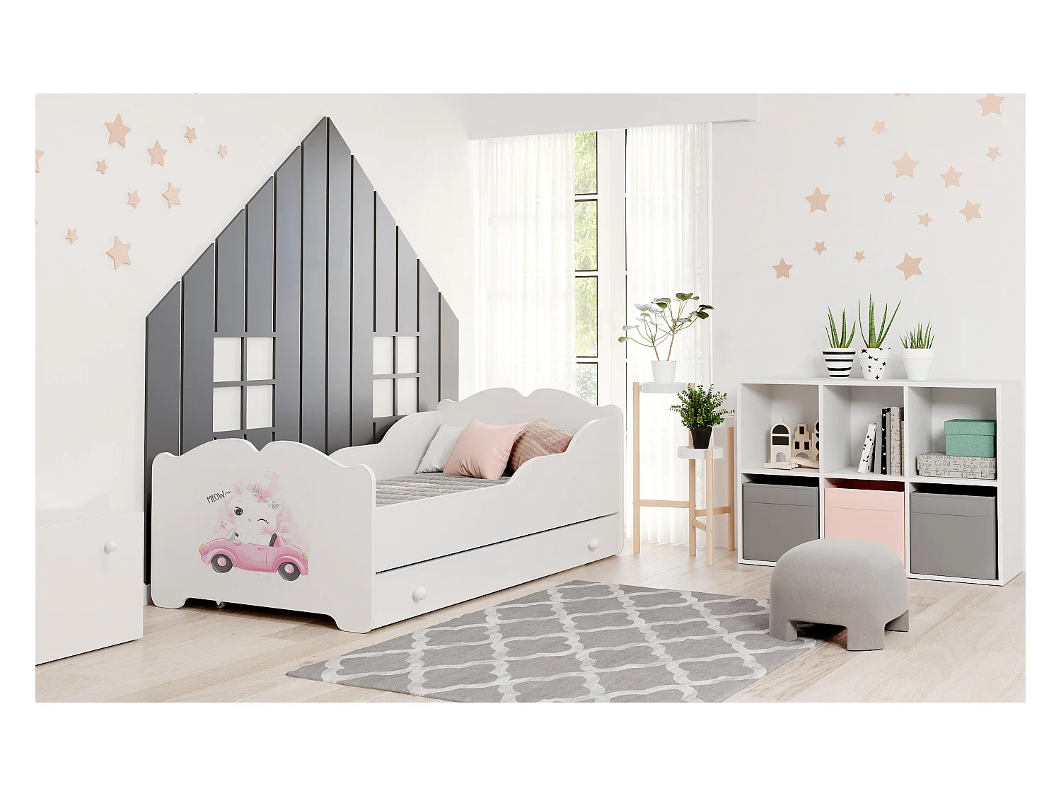Bed ANNA KSB001 85x164x63 Wit