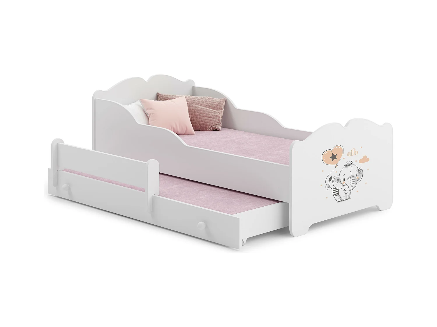 Kinderbett ANNA KSB001 85x164x63 Weiß