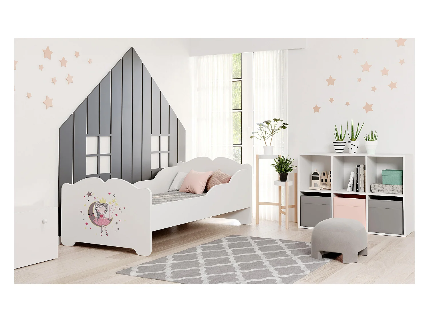 Kinderbett ANNA KSB015 75x144x63 Weiß