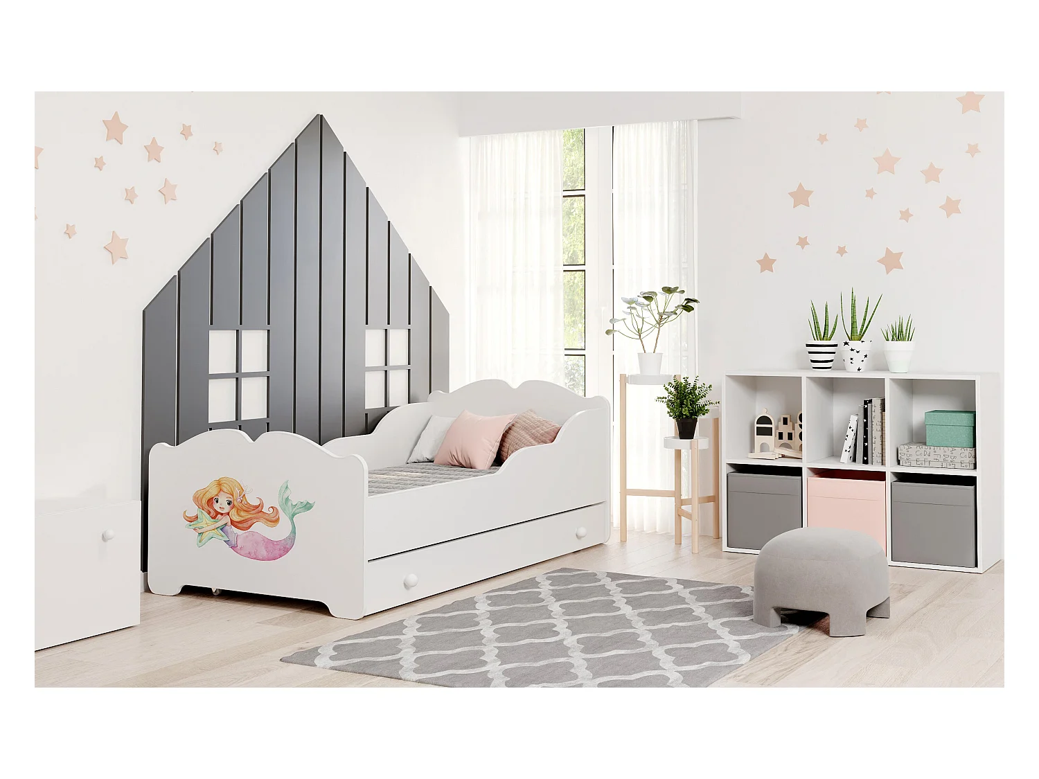 Lit Enfant ANNA KSB015 75x144x63 Blanc