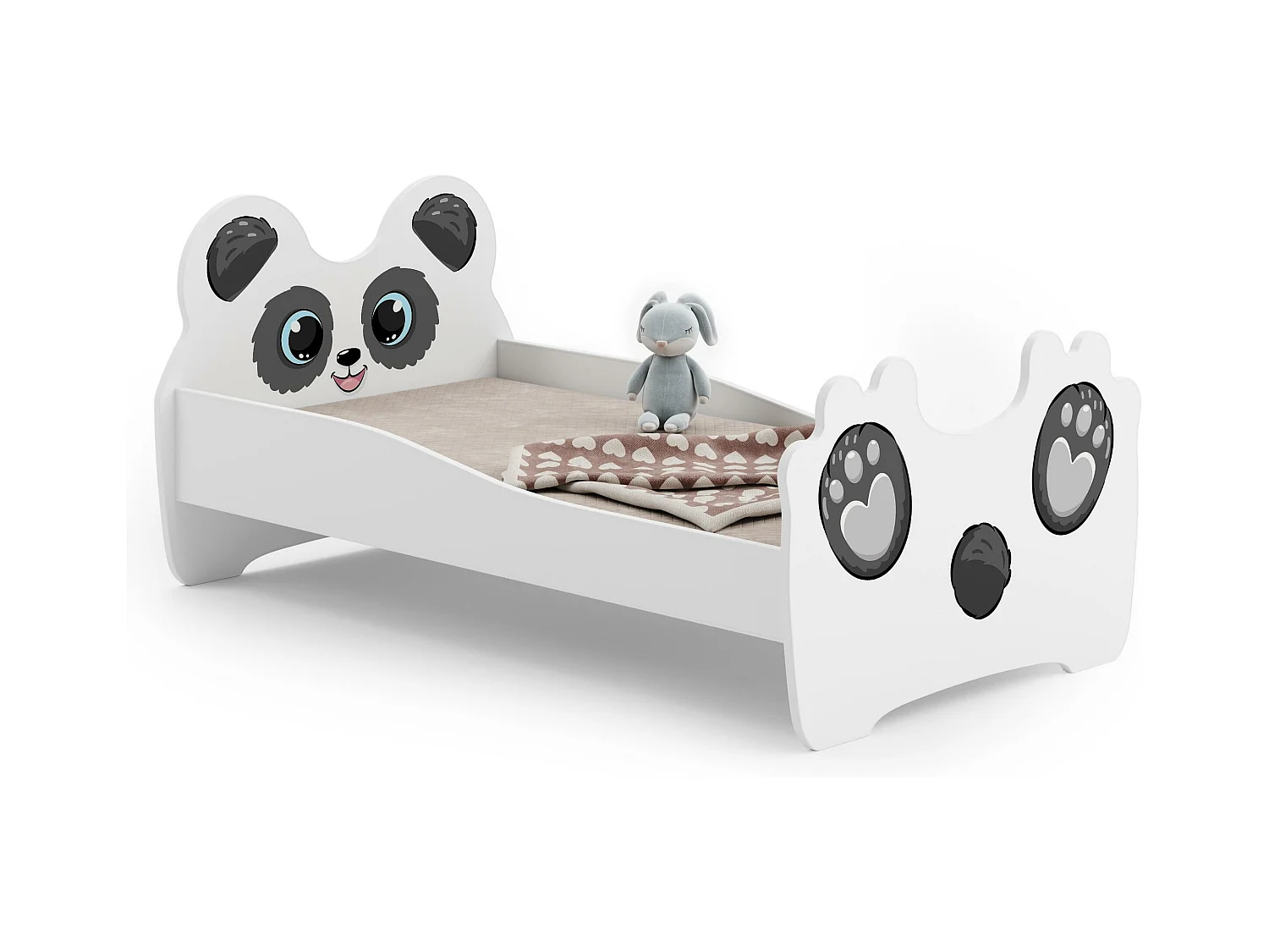 Kinderbett ANIMALS KSB001 90x164x70 Weiß
