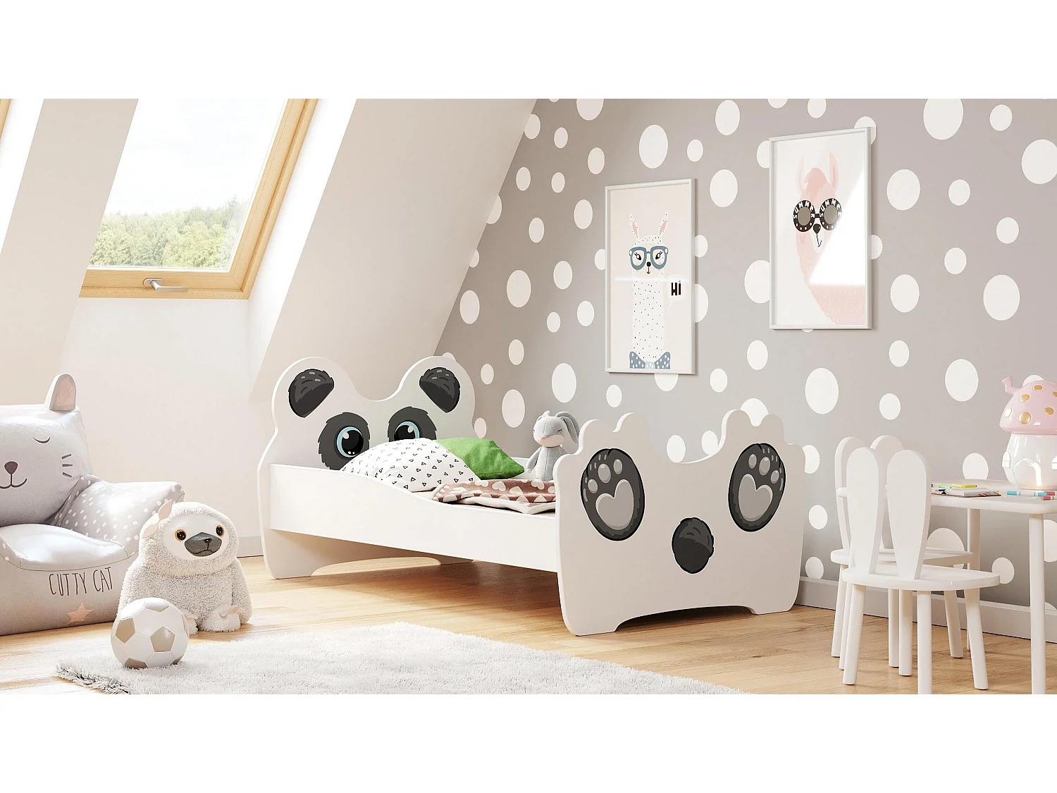 Lit Enfant ANIMALS KSB001 90x164x70 Blanc