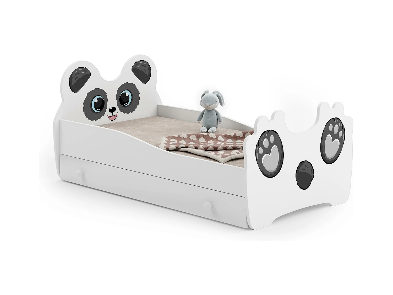 Lit Enfant ANIMALS KSB015 80x144x70 Blanc