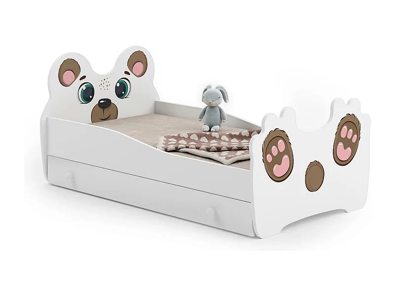 Bed ANIMALS KSB015 80x144x70 Wit