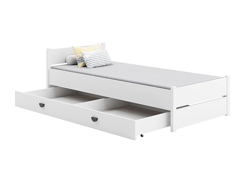 Cama de solteiro infantil MARCEL KSB005 90x200 cm Cinzento