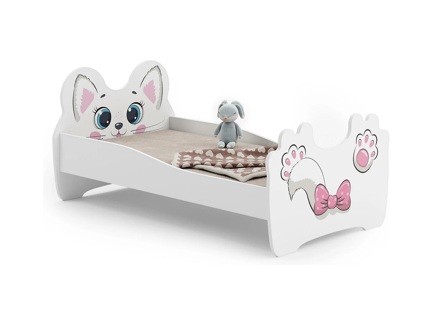Lit Enfant ANIMALS KSB015 80x144x70 Blanc