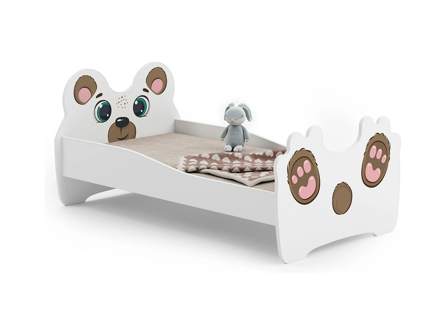 Lit Enfant ANIMALS KSB001 90x164x70 Blanc