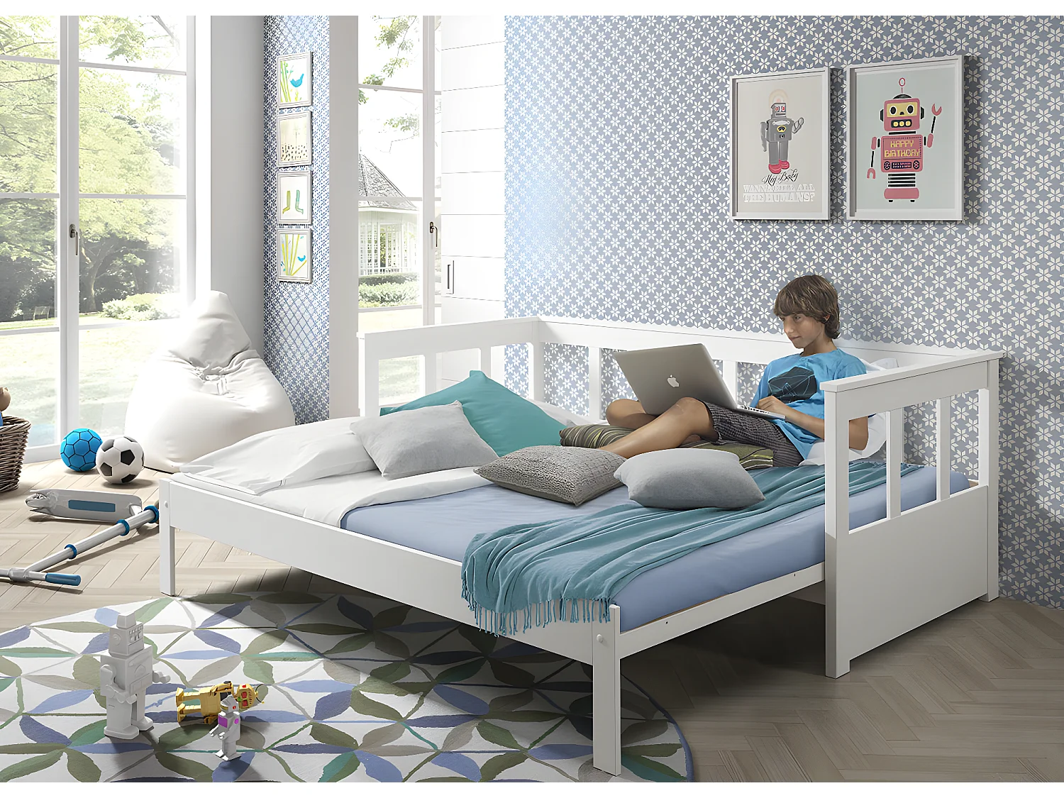 Lit Enfant PINO KSB005 80x209x100 Blanc