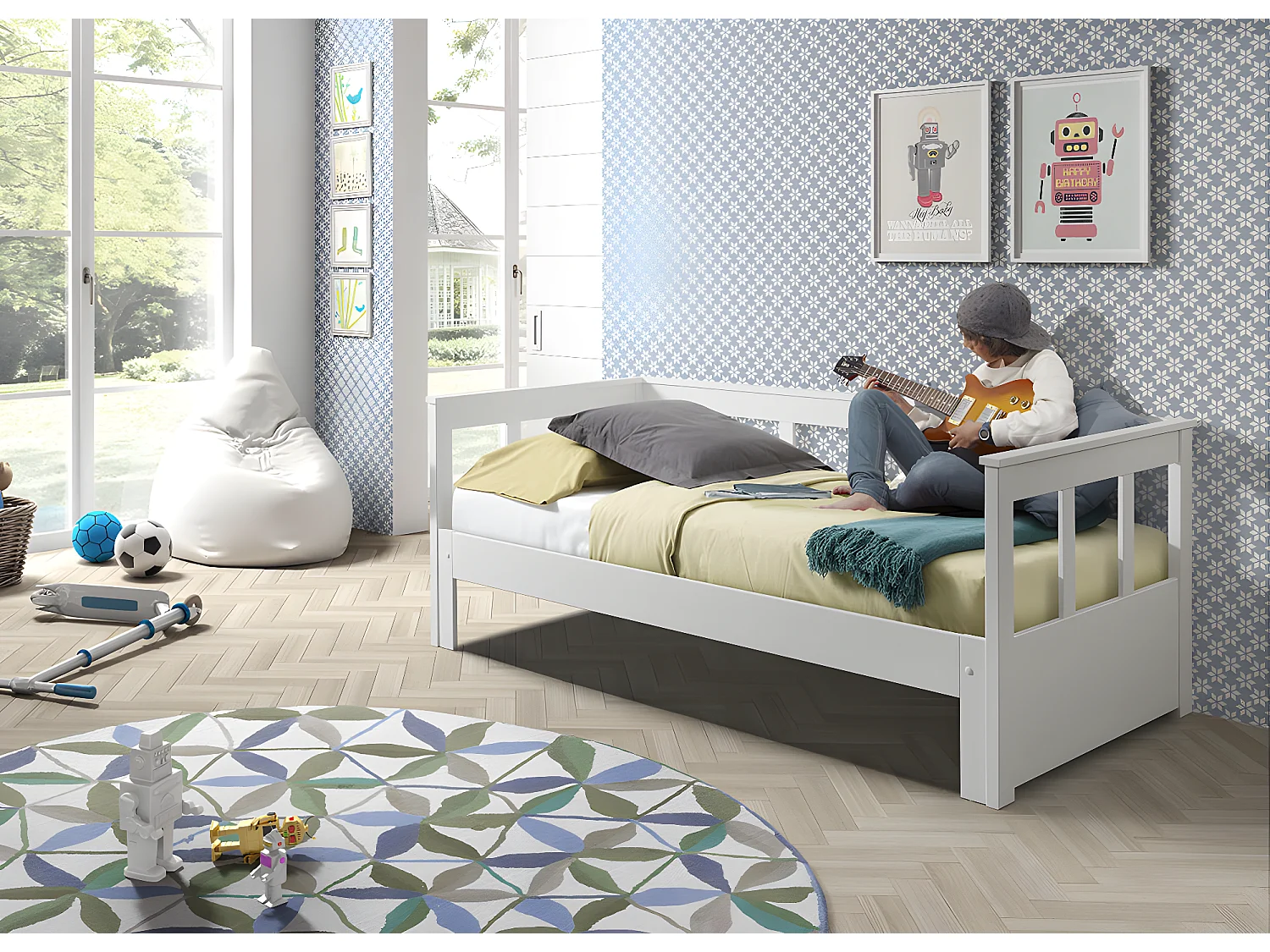 Lit Enfant PINO KSB005 80x209x100 Blanc