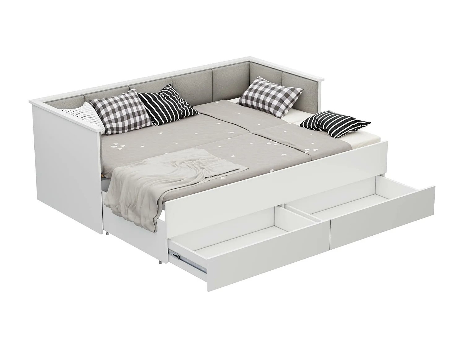 Letto Singolo HELIOS KSB003 86x205x75 Bianco