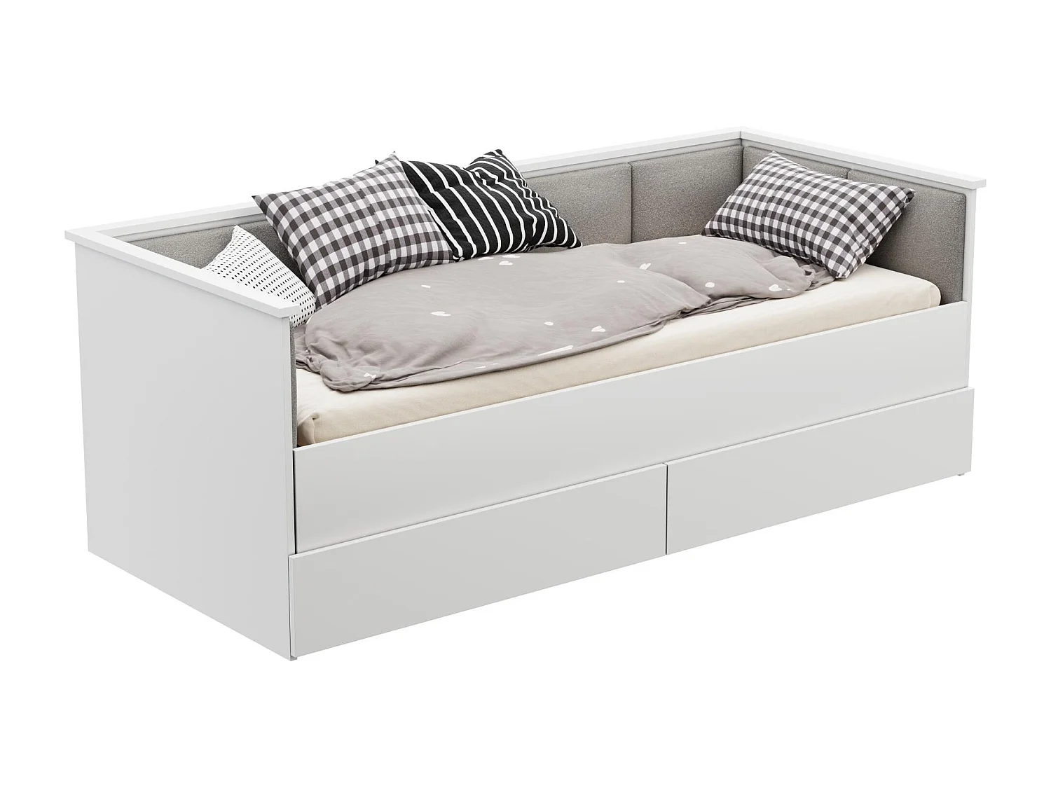 Lit Enfant HELIOS KSB003 86x205x75 Blanc