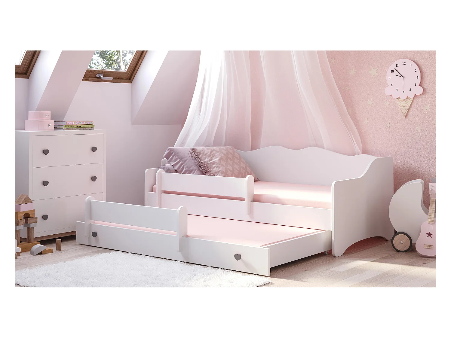 Bed EMMA KSB001 85x164x70 Wit