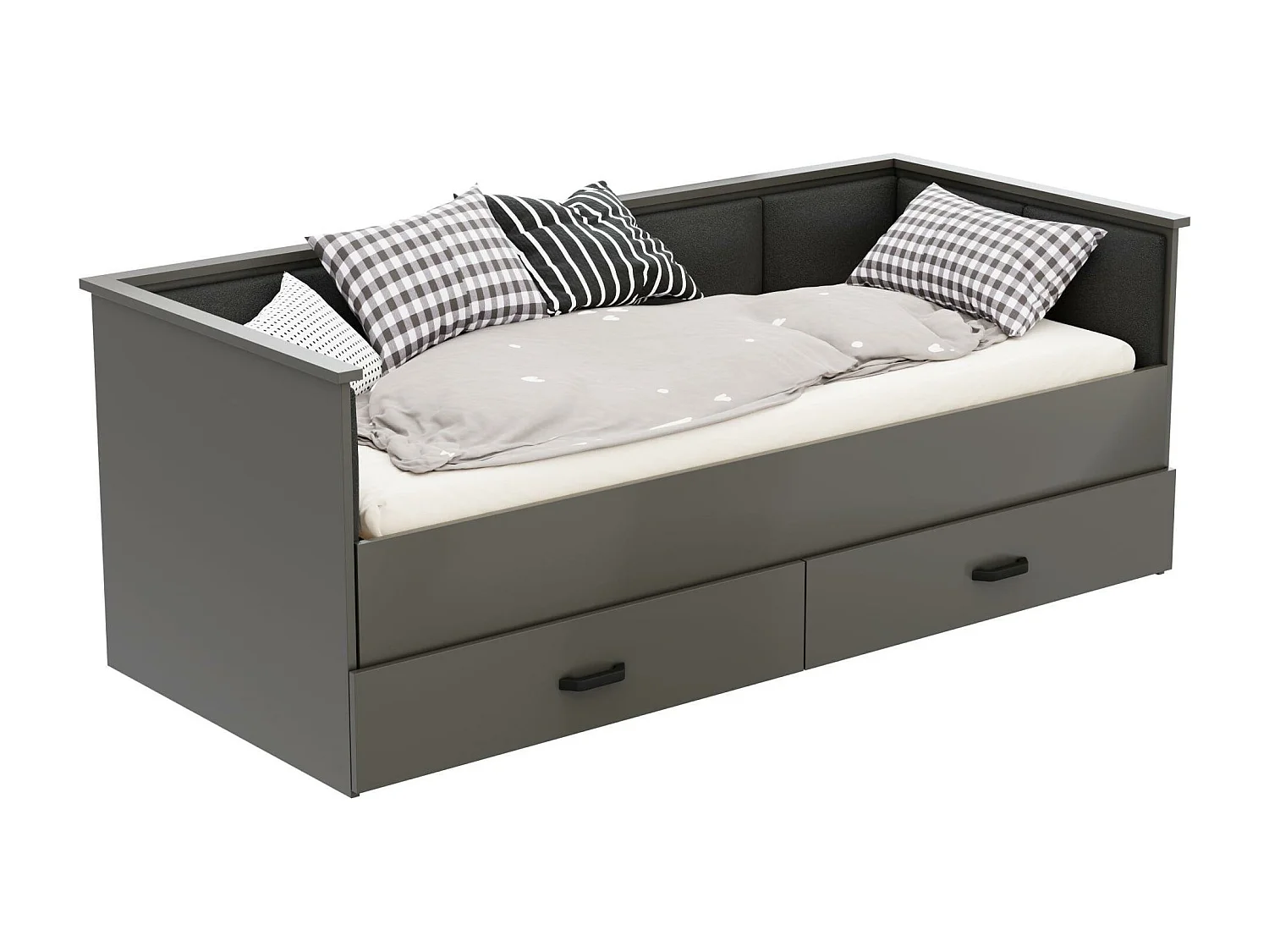 Letto Singolo HELIOS KSB003 86x205x75 Grigio