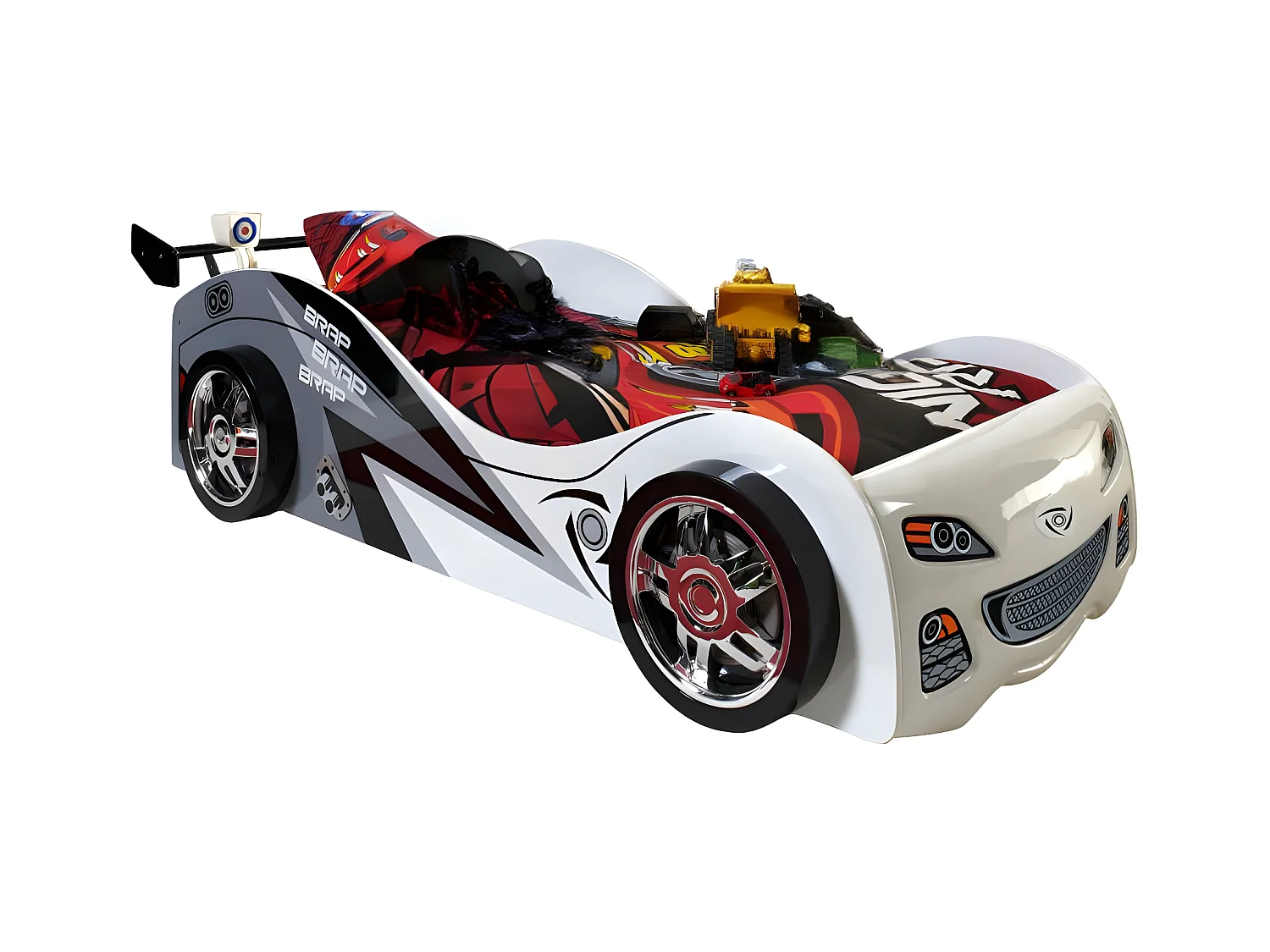 Lit Enfant AUTO KSB005 111x240x65 Blanc