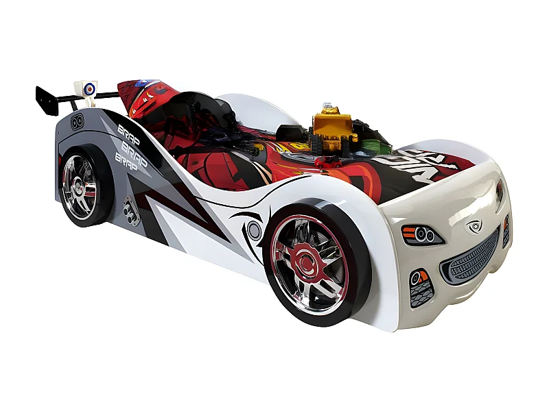 Lit Enfant AUTO KSB005 111x240x65 Blanc