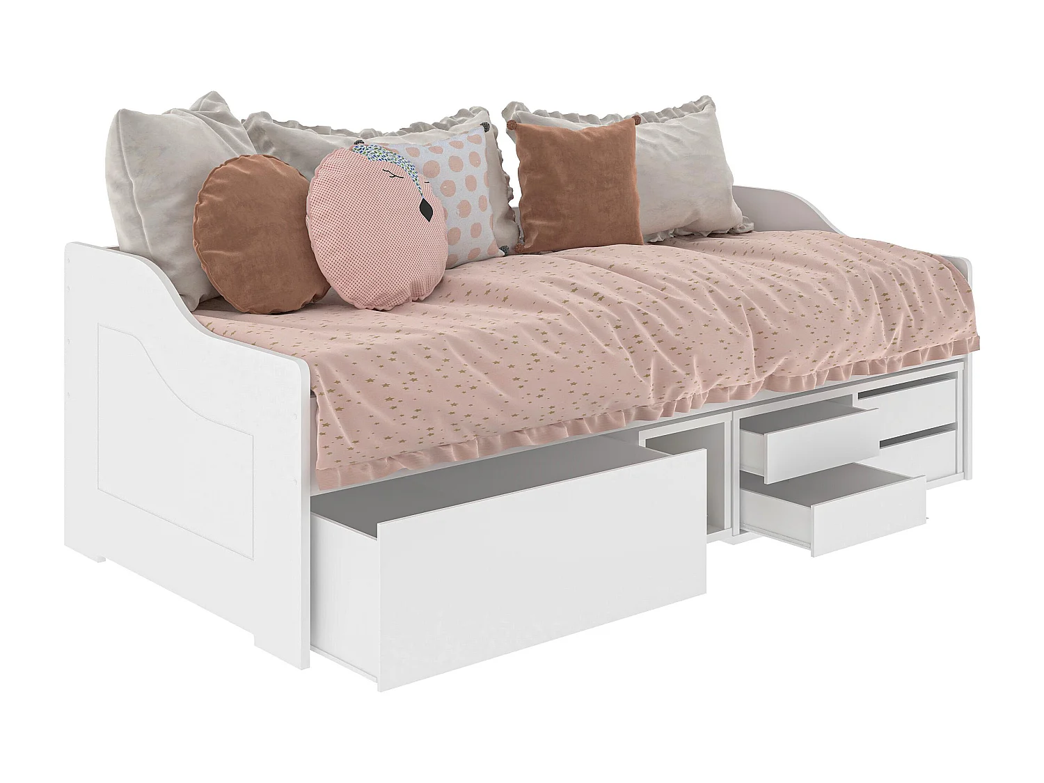 Lit Enfant ELIOT KSB005 94x204x70 Blanc