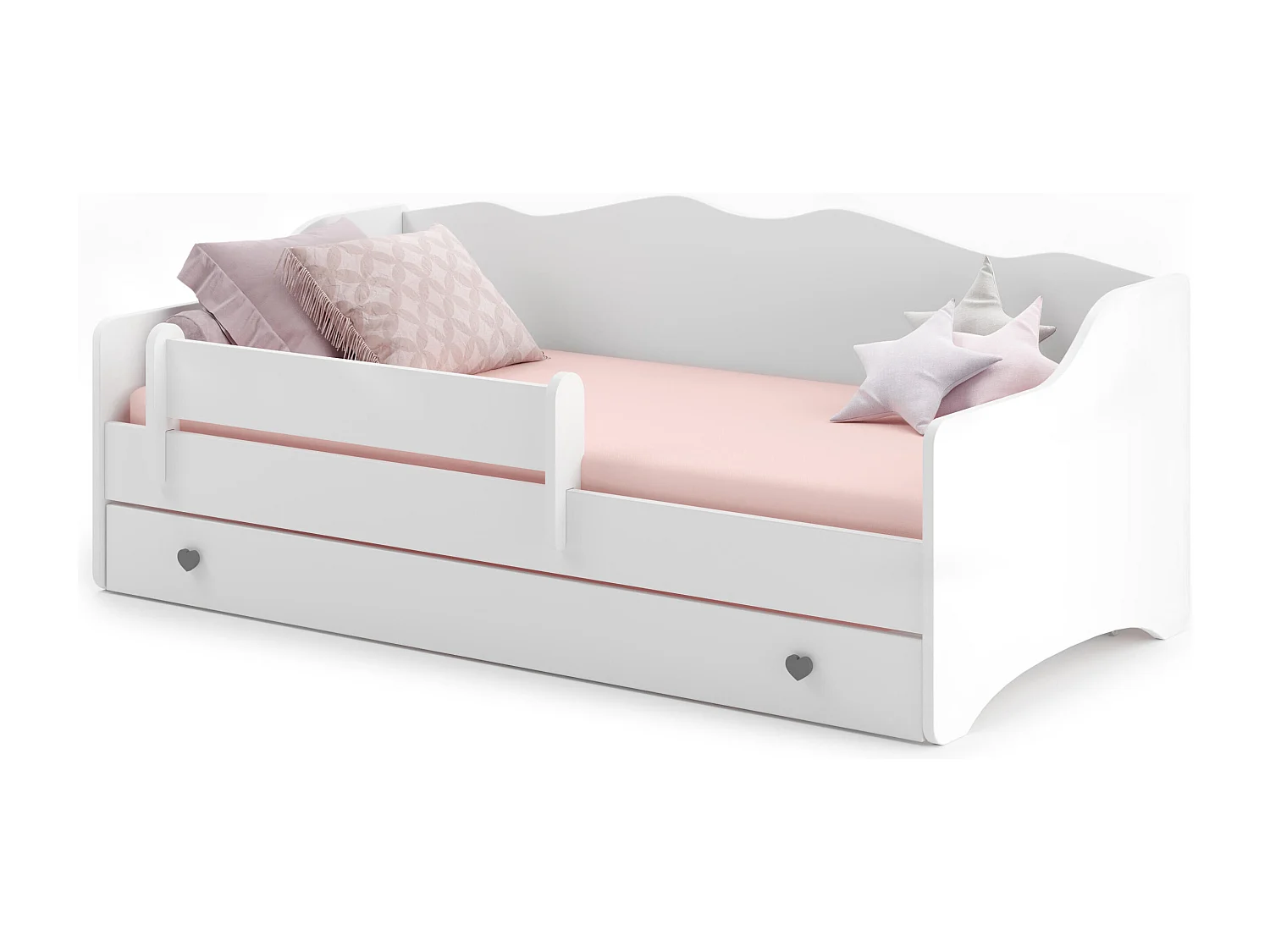 Cama de solteiro infantil EMMA KSB001 80x160 cm Branco