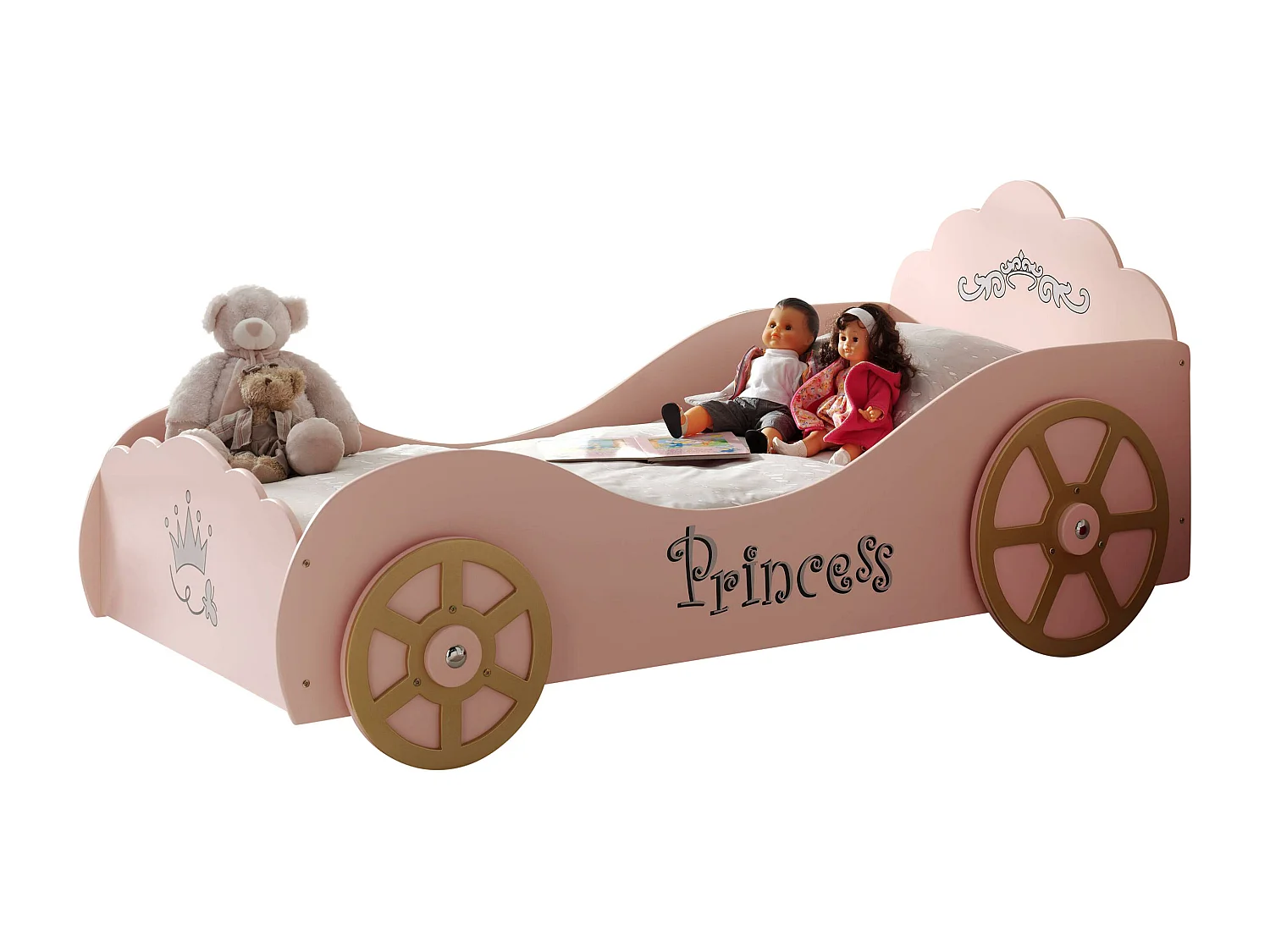 Lit Enfant AUTO KSB005 107x210x90 Rose