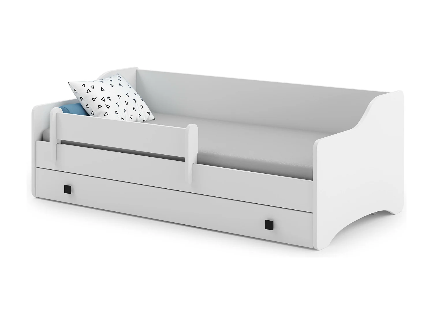 Cama de solteiro infantil YOUTH KSB001 80x160 cm Branco