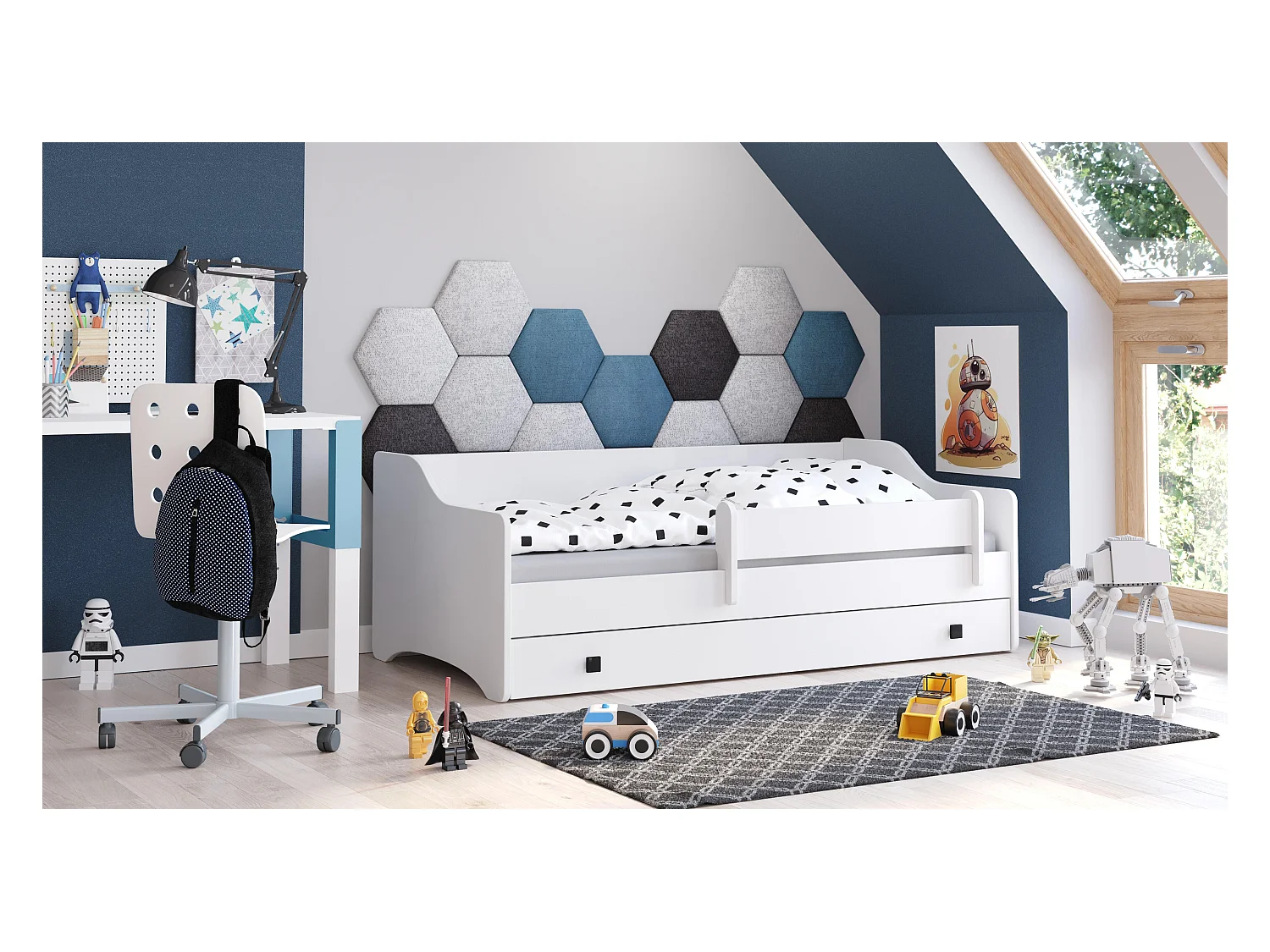 Bed YOUTH KSB001 85x184x60 Wit