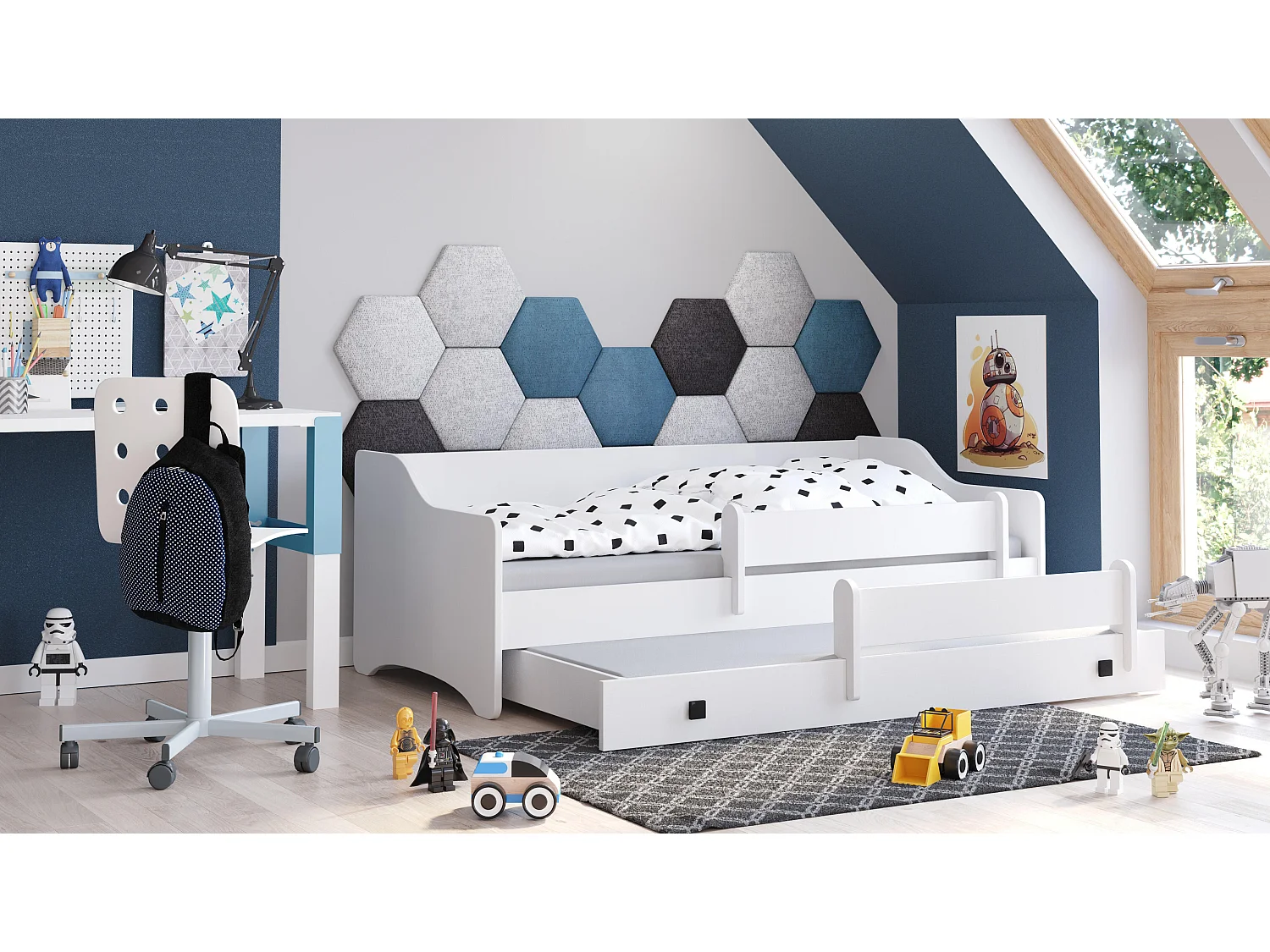 Lit Enfant ERYK KSB001 85x164x60 Blanc