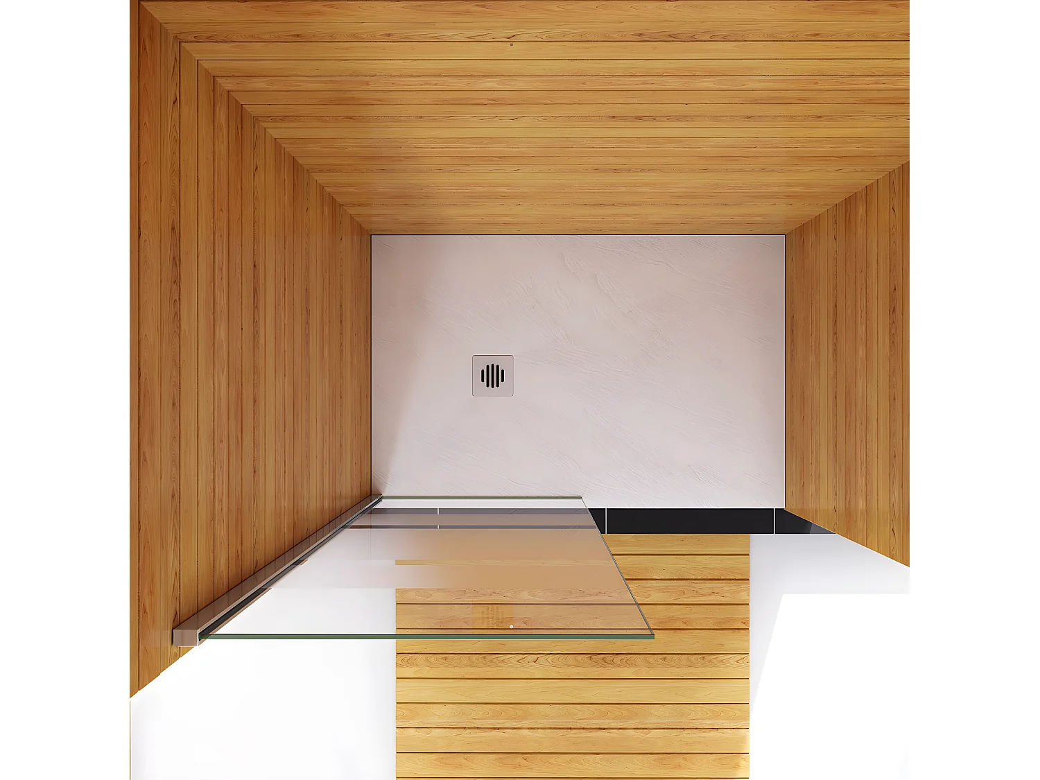 Box Doccia Walk In 70x190cm Parete Fissa in Vetro Temperato da 6 mm Anticalcare Multi Fasce Satinate Opache Telaio Cromo Lucido