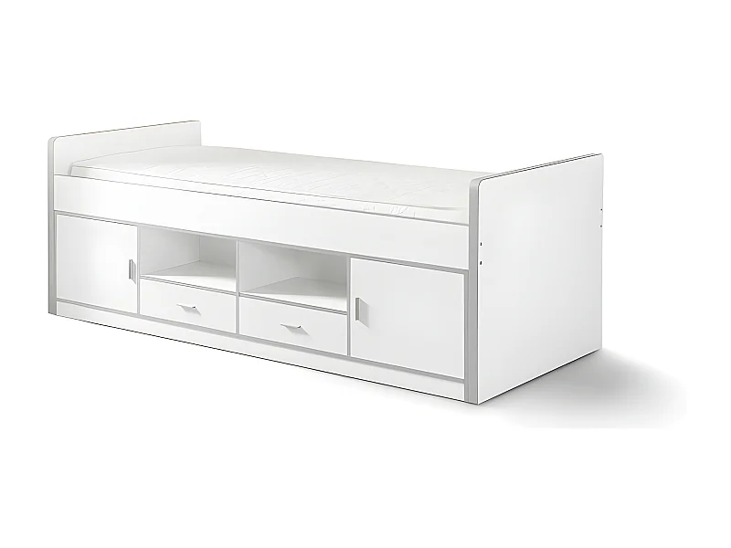 Kinderbett BONNY KSB005 98x207x79 Weiß