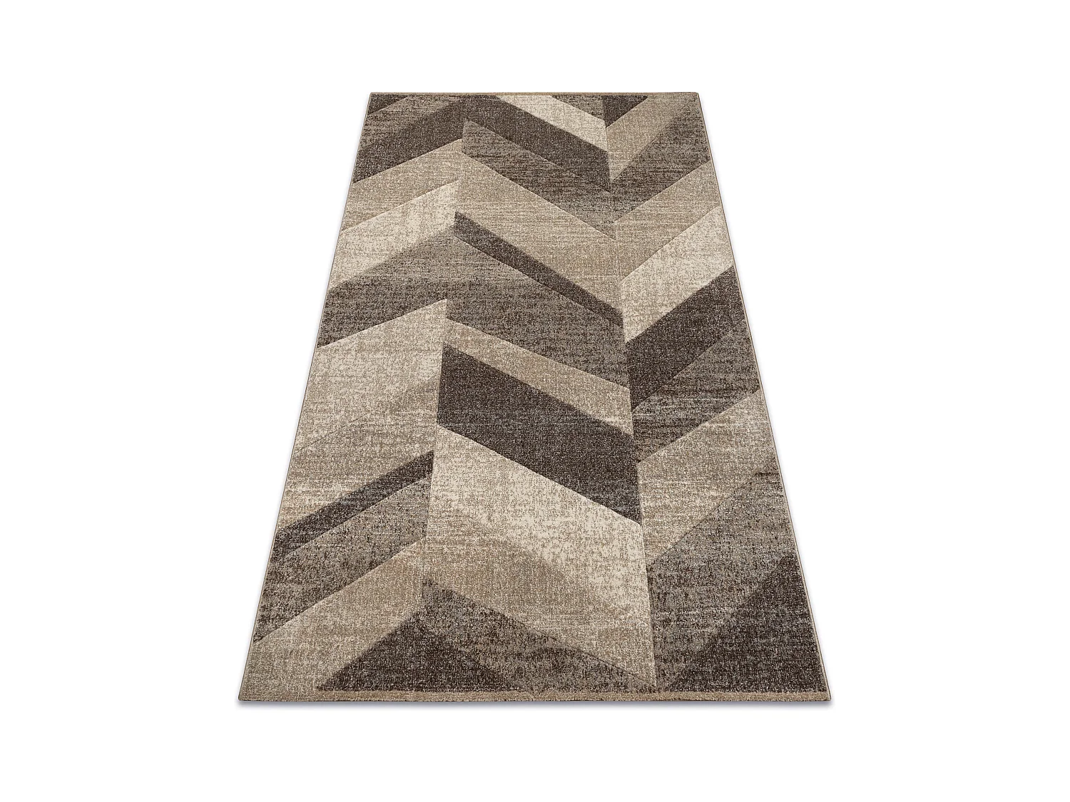 Tapis FEEL 5673/15055 CHEVRON beige et marron / crème 80x150 cm