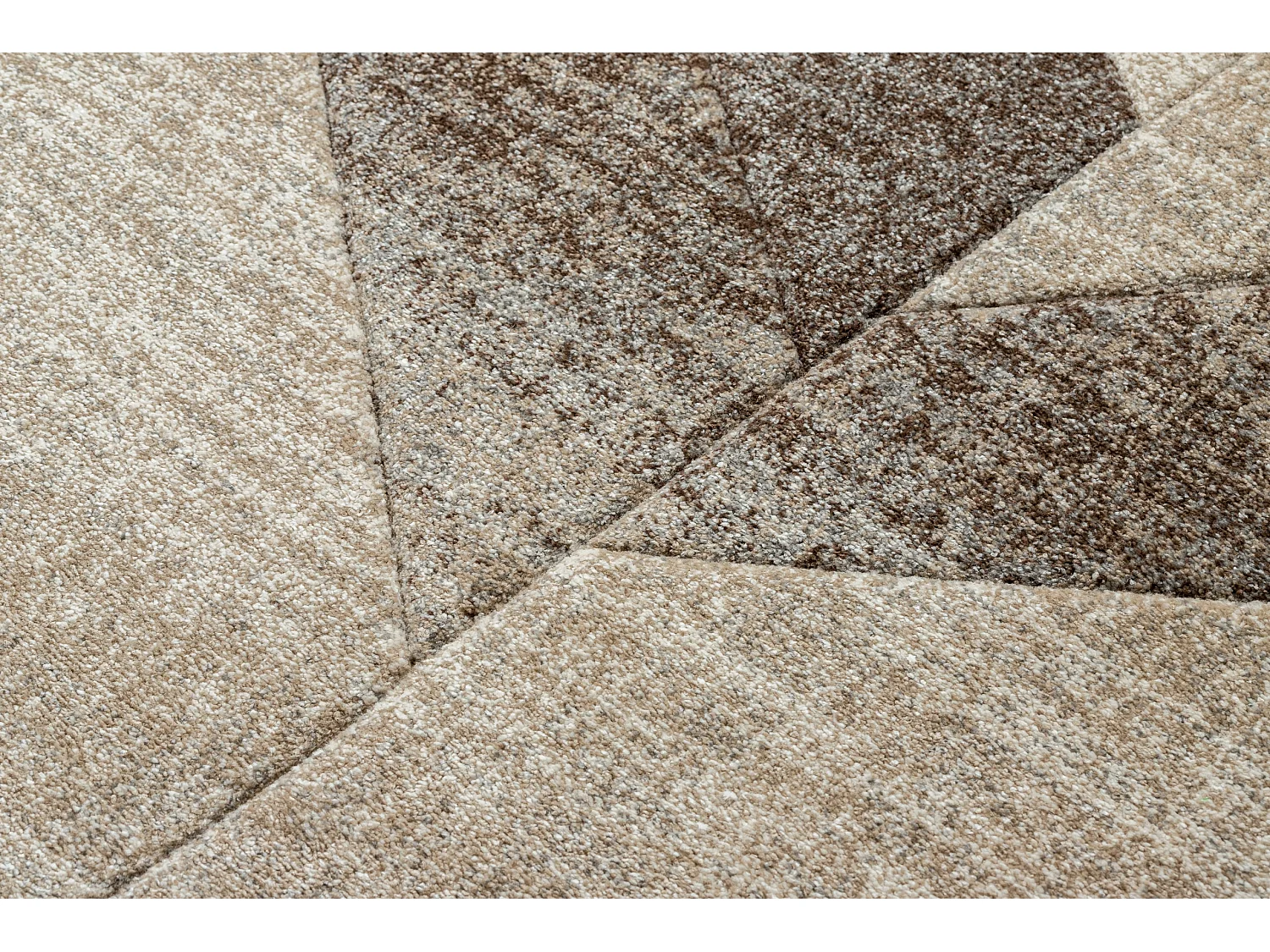 Tapis FEEL 5673/15055 CHEVRON beige et marron / crème 80x150 cm