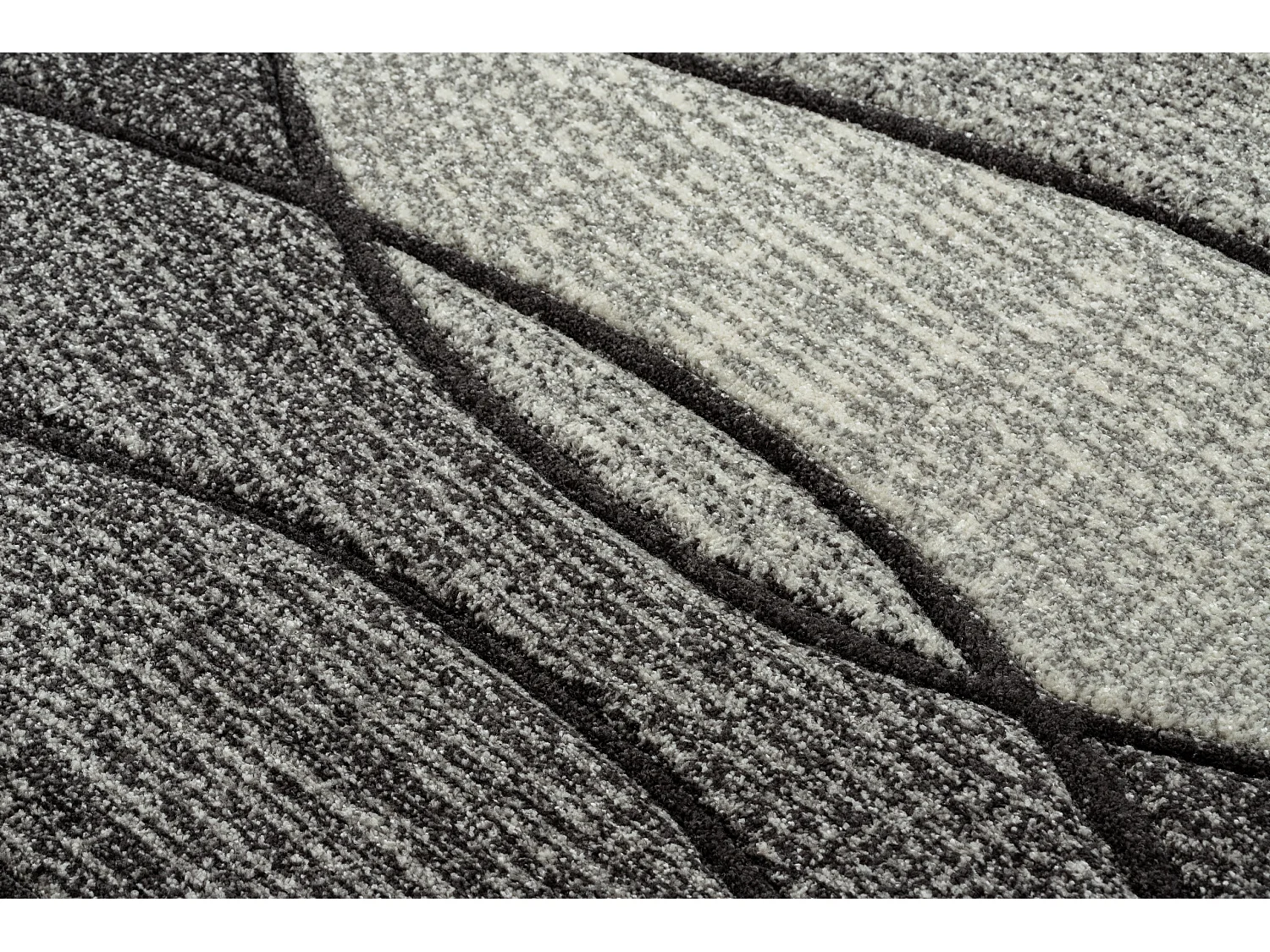 Tapis FEEL 5675/16811 VAGUES gris / anthracite / crème 140x190 cm