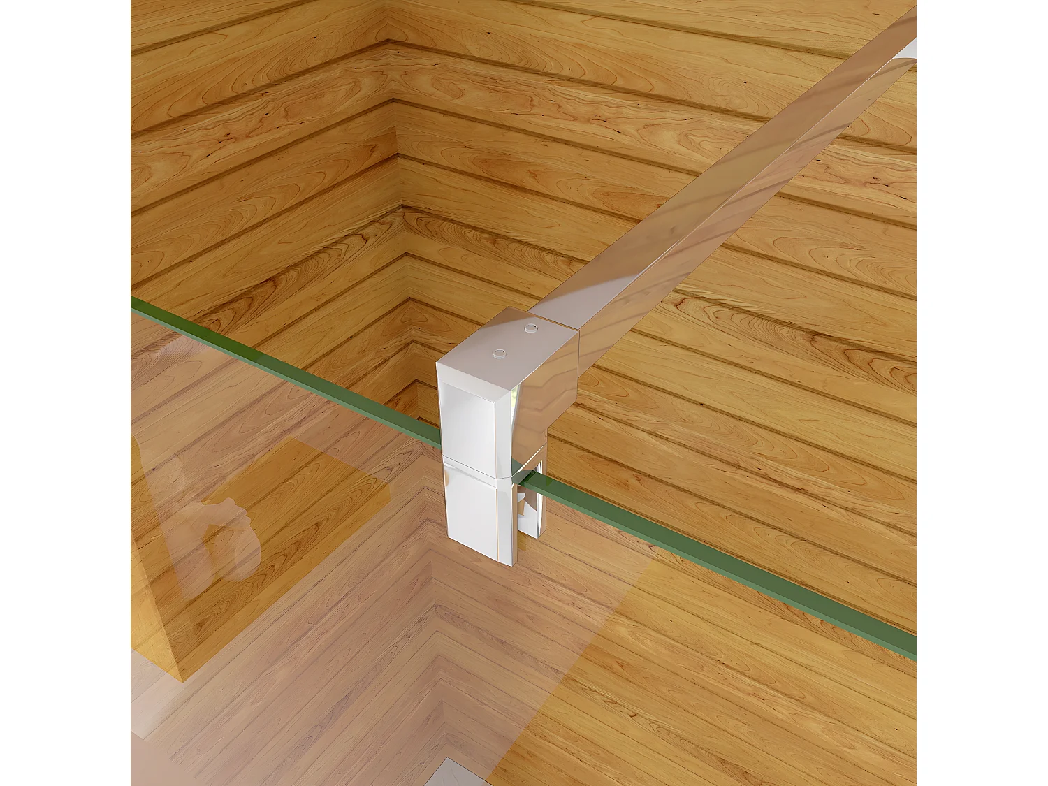 Box Doccia Angolare da Doppio Walk In (110+100)x190cm in Vetro Temperato 6mm Anticalcare Multi Fasce Satinate 2 Barre Stabilizzatrici da 140cm Cromato