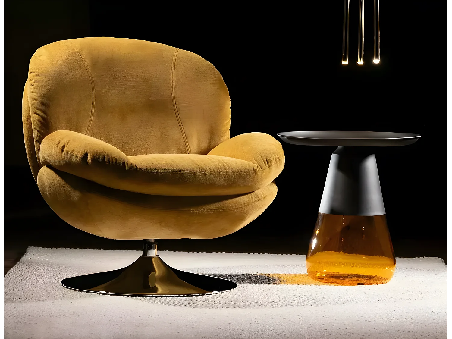 Sessel Brigitte/Stoffbezug/Orange