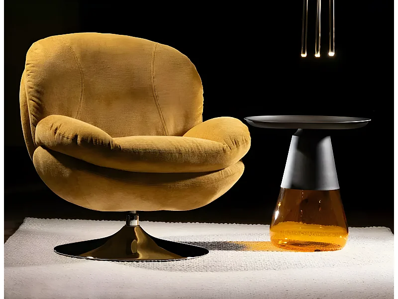 Fauteuil Brigitte/Tissu/Orange