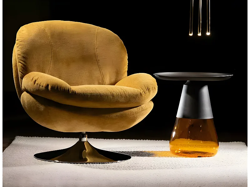 Fauteuil Brigitte/Tissu/Orange