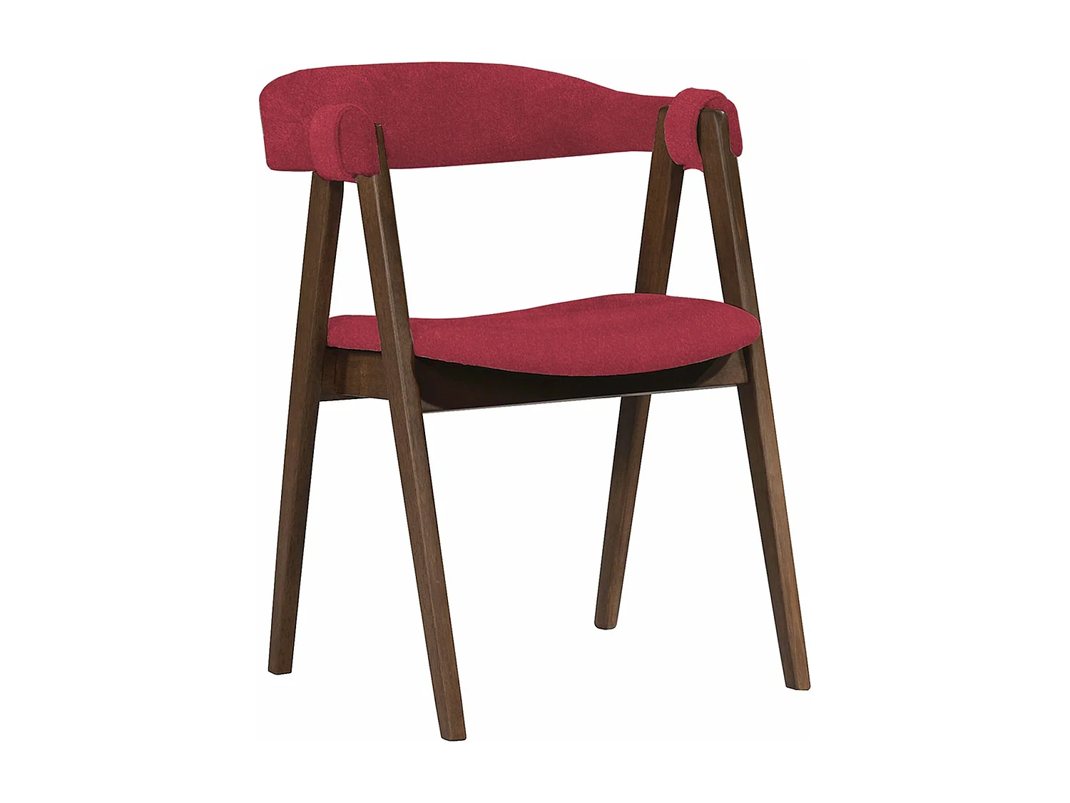 Chaise rembourrée - bordeaux - LLANA