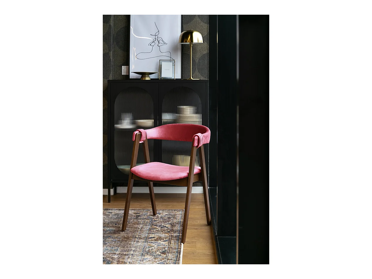 Chaise rembourrée - bordeaux - LLANA