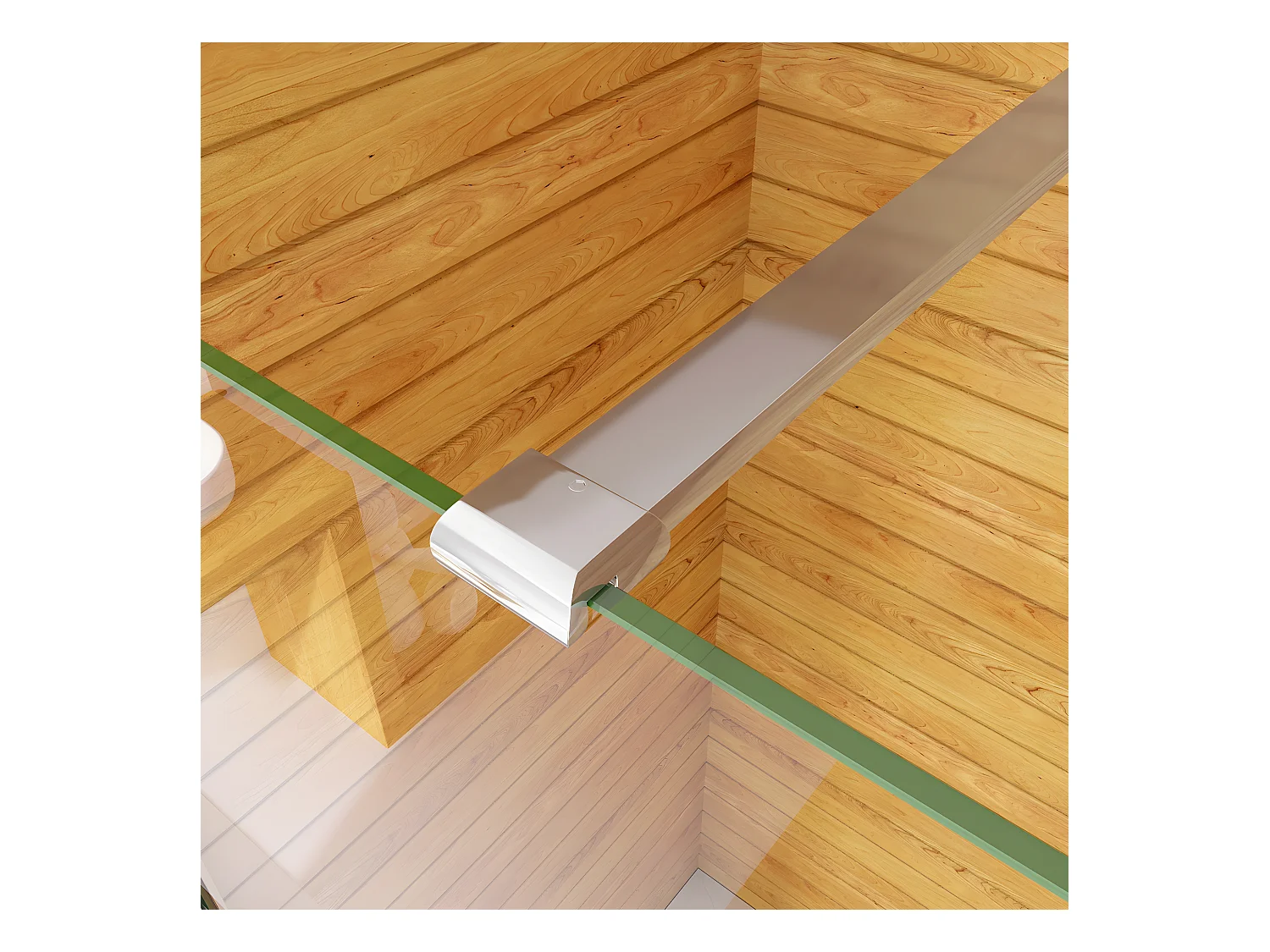 70x190cm Box Doccia Walk In Parete Fissa in Vetro Temperato 6 mm Anticalcare Multi Fasce Satinate Opache con Barra Stabilizzatrice 140cm Cromo Lucido