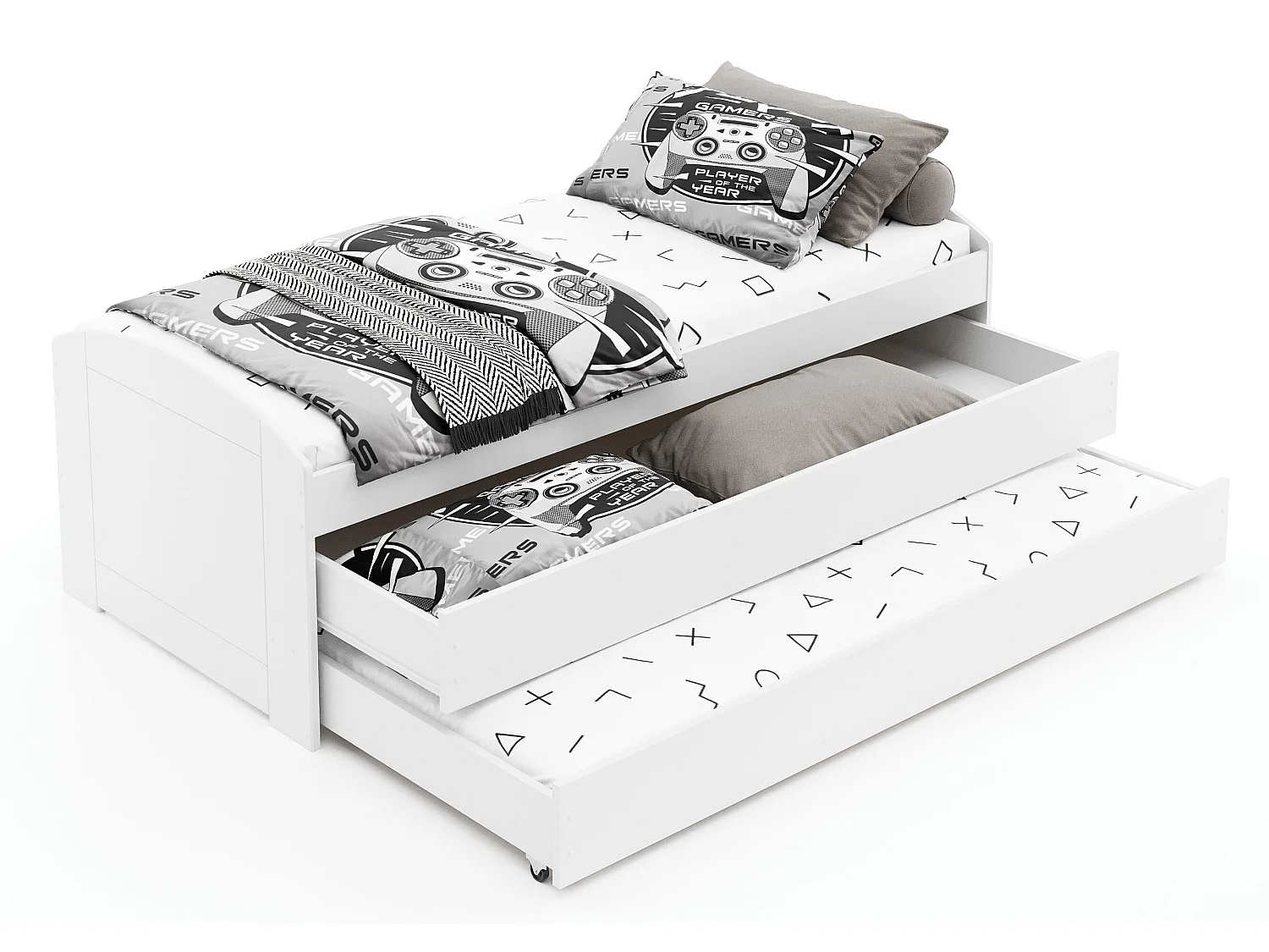 Bed LORI KSB005 94x204x70 Wit